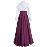 Traje Vestido Vitoriano Fccam 1800s Renaissance Magenta M
