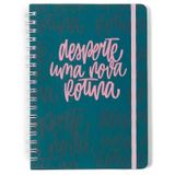Caderno Espiral Kemily Pautado 17x24 Desperte Verde 80 Fls
