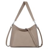 Bolsa De Ombro Befen De Couro Genuíno Para Mulheres Cinza