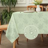 Toalha De Mesa Romanstile Spring Jacquard Verde Sálvia 150x265cm
