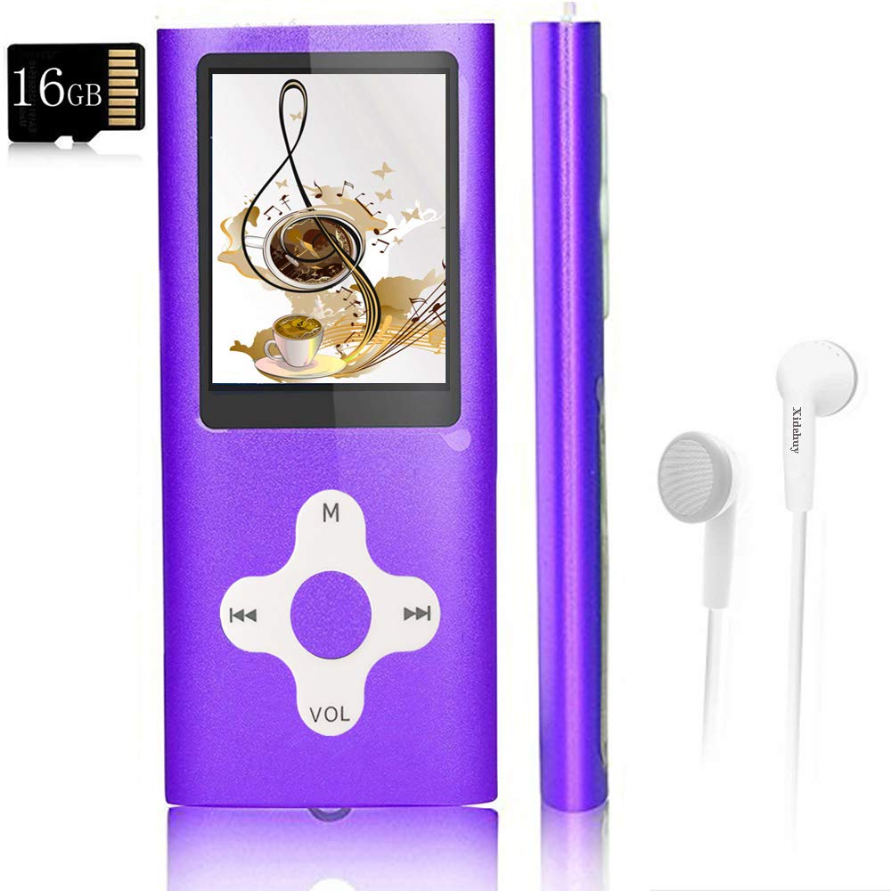 Leitor Mp3 Xidehuy 16gb De Cartão De Memória Com Ecrã Lcd De 1,8"