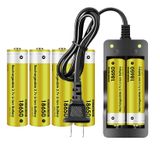 Carregador De Bateria Aodtosip 18650 Recarregável 5000mah X6 Com 2 Slots