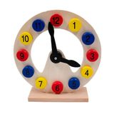 Brinquedo Educativo Pedagógico Relógio De Madeira Original