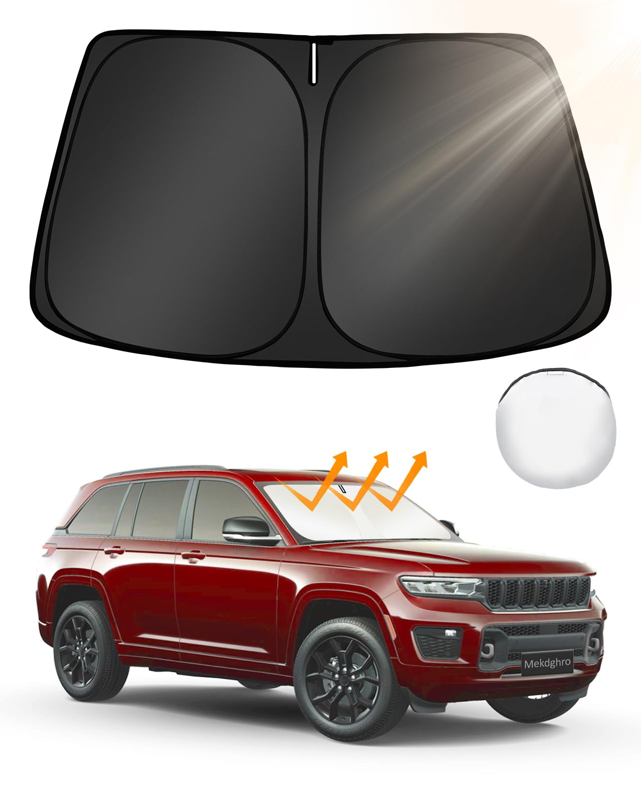 Pára-brisa Sun Shade Mekdghro Custom Fit Jeep Grand Cherokee
