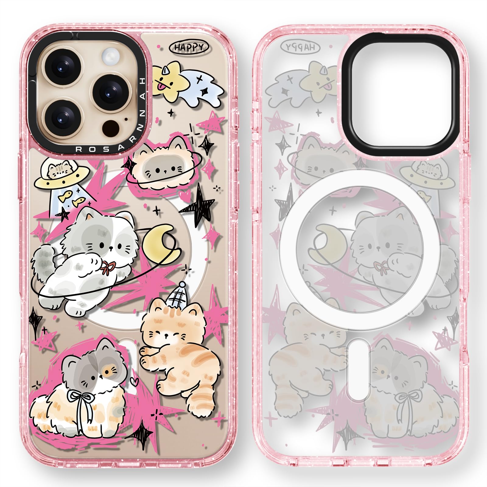 Capa De Telefone Rosarnnah Magnetic Para Iphone 16 Pro Max Magsafe