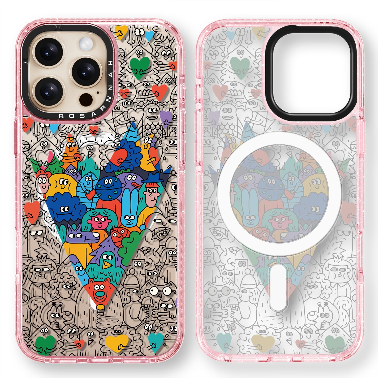 Capa De Telefone Rosarnnah Magnetic Para Iphone 16 Pro Max Magsafe