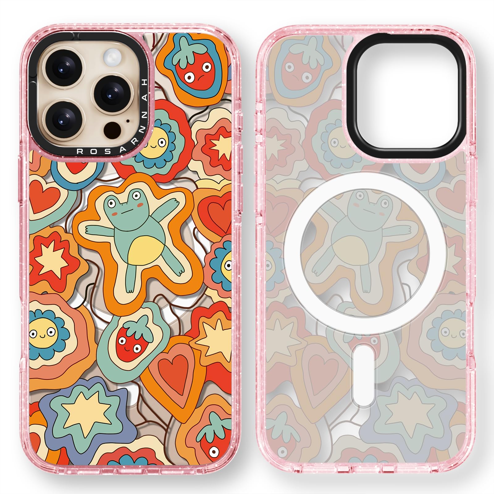 Capa De Telefone Rosarnnah Magnetic Para Iphone 16 Pro Max Magsafe