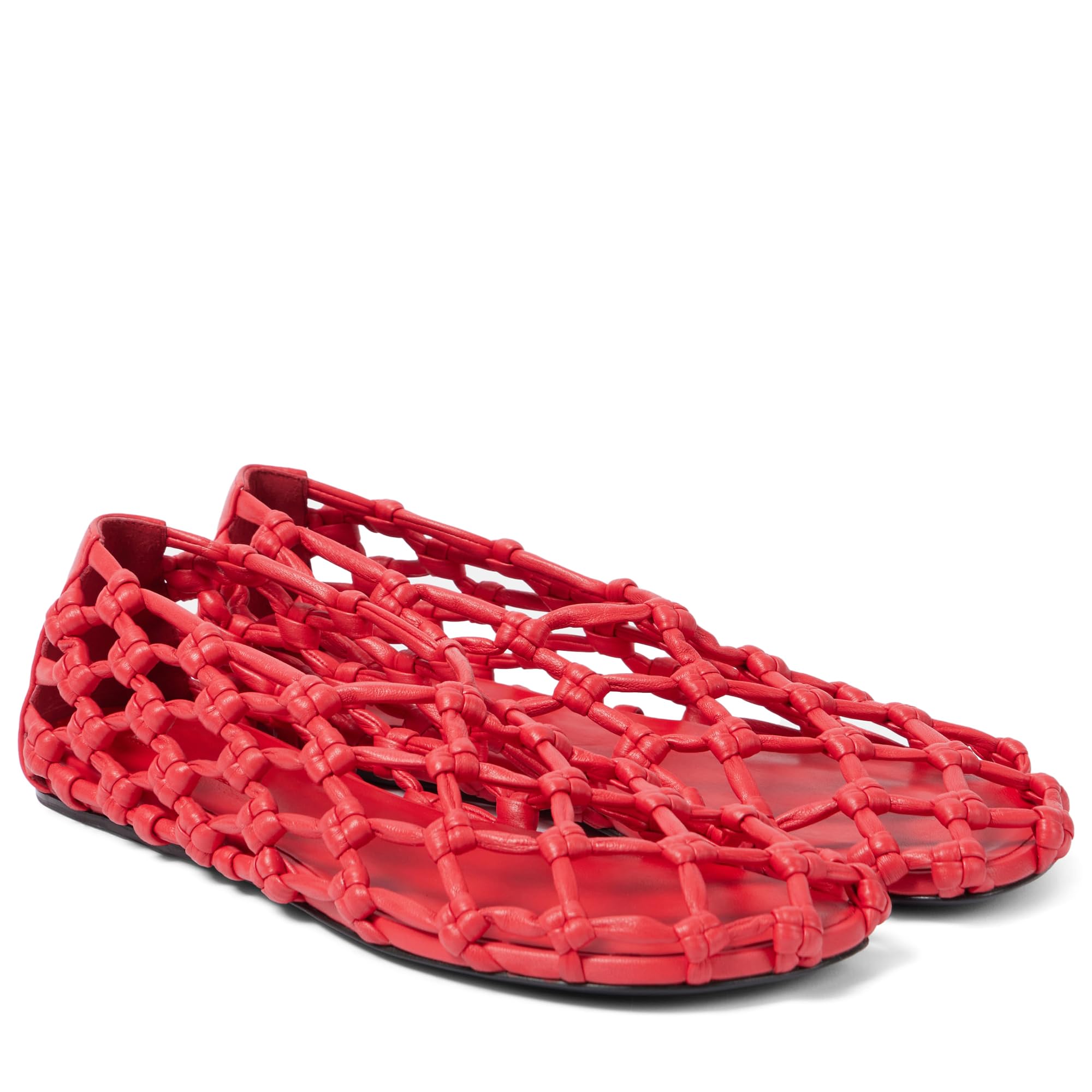 Ballet Flats Oakmoo Red Jelly Mesh Para Mulheres