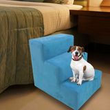 Escada Escadinha Pet Cachorro 3 Degraus Rampa Suede Dog