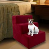 Escada Escadinha Pet Cachorro 3 Degraus Rampa Suede Dog