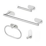 Kit Com 5 Acessórios De Banheiro Inox Prata
