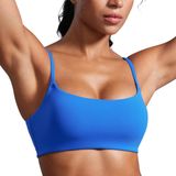 Sutiã Esportivo Crz Yoga Butterbreeze Com Gola Redonda Feminino Azul Gg