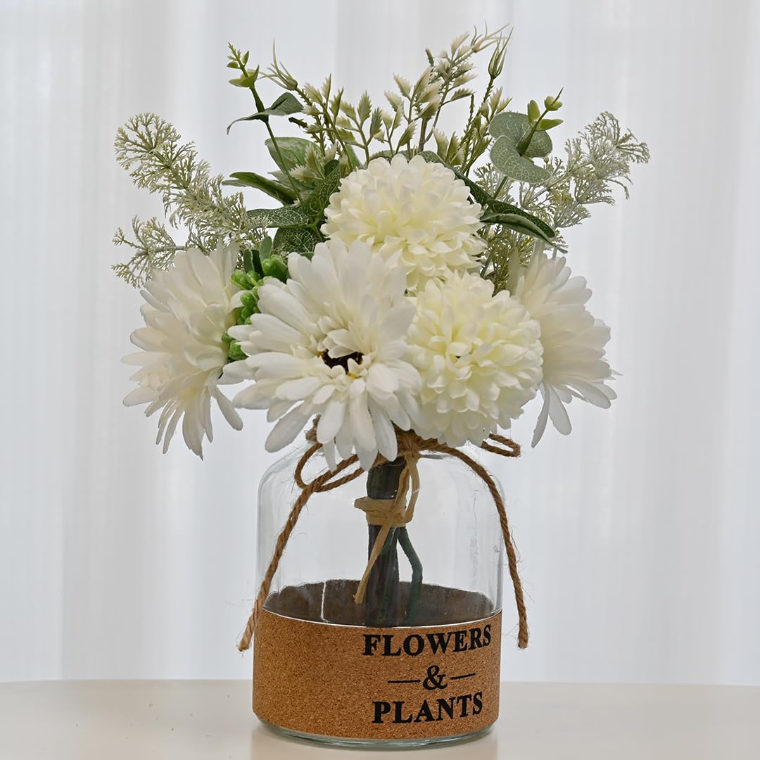 Arranjo Floral Artificial Ladada White Chrysanthemum