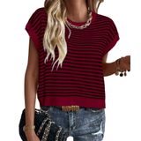 Colete De Suéter Feminino Prettygarden, Primavera Verão 2025, Listrado