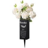 Vaso De Cemitério Geosar Metal Cemetery Flower Holder Grandpa