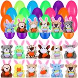 Ovos De Páscoa Pré-recheados Com Limões E Mini Brinquedos De Pelúcia Para Animais De Estimação, 12 Unidades