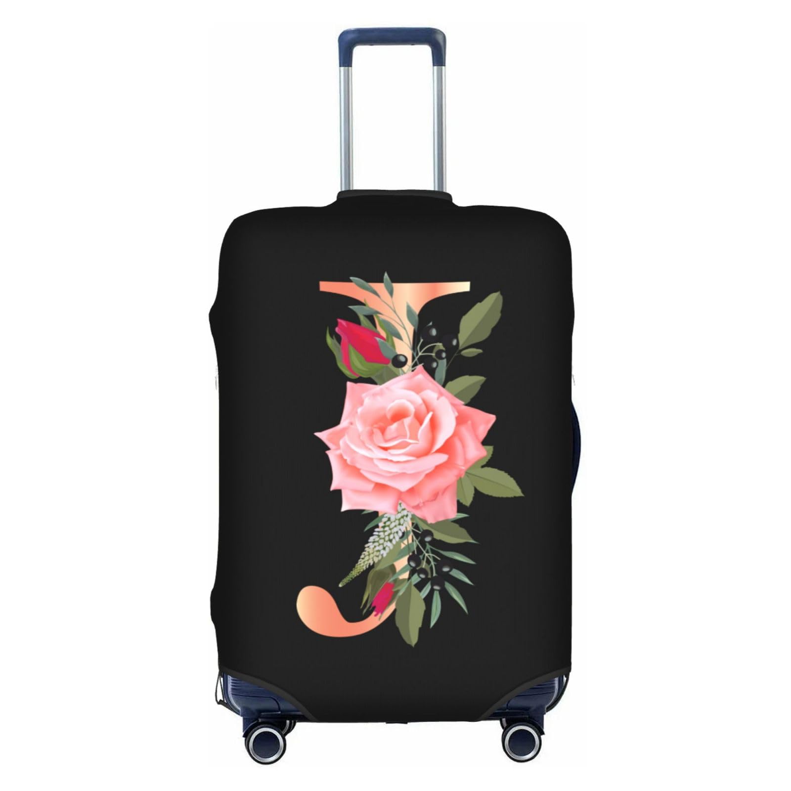 Capa De Bagagem Wansin Floral Letter J Tamanho S (18-21 Polegadas)