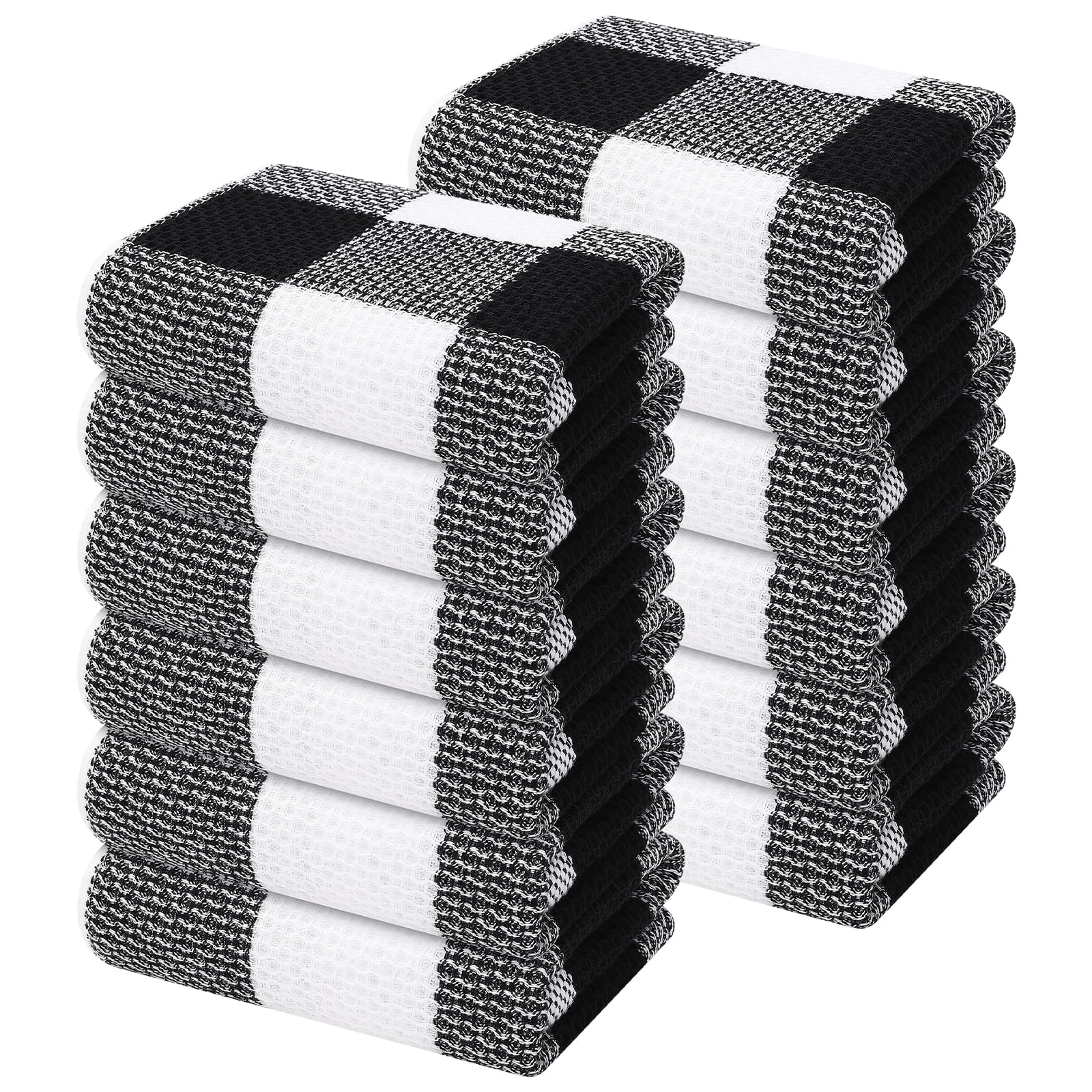 Toalhas De Cozinha Mordimy Waffle Weave 100% Algodão, Pacote Com 12