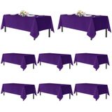 Toalha De Mesa Sancua, Poliéster Roxo, Mesa Retangular De 6 Pés X8