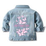 Jaqueta Jeans Cromoncent Boys Girls Child Butterfly Blue 3-4t