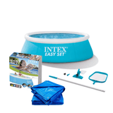 Piscina Inflavel 880 Litros Easy Set Intex Com Kit Limpeza E Forro De Lona 4x4m