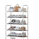 Sapateira Organizador Inox Com 5 Prateleiras Para 15 Pares Rack Multiuso Lavanderia E Banheiro Quarto