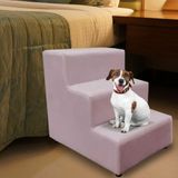 Escada Escadinha Pet Cachorro 3 Degraus Rampa Suede Dog