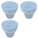 Balde Para Viagem 20l Tampa De Rosquear - Kit 3 Pçs