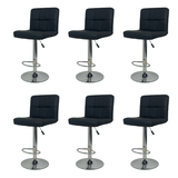 Banqueta Gomos Comfort Estofada Giratória Altura Regulável - Preto - 6
