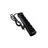Filtro De Linha Plastico Preto - Fiolux 6 Tomadas