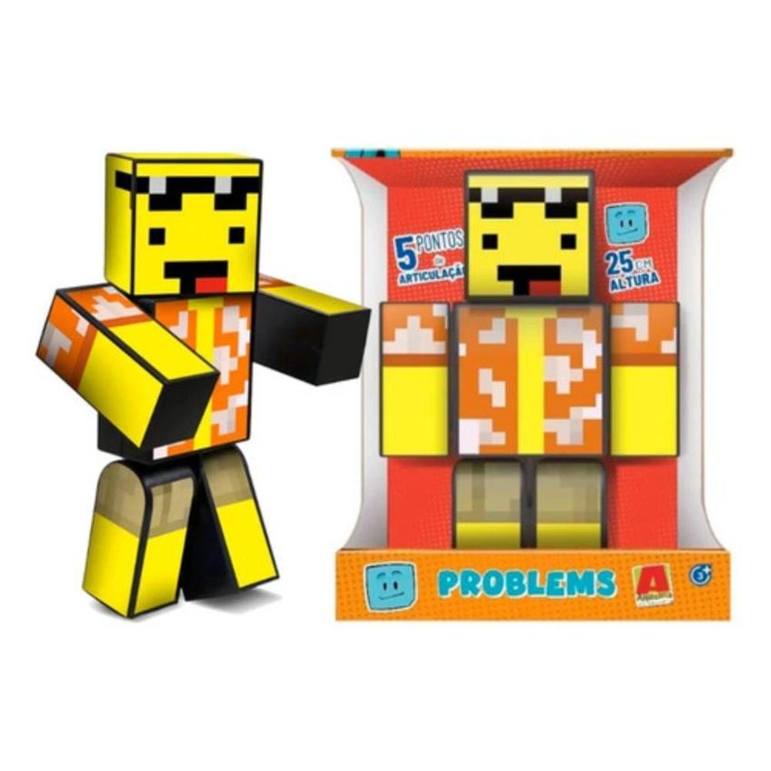 Boneco Mel Minecraft 25cm Turma Do Problems Algazarra - Carrefour