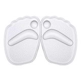 Par Palmilha Ortopédica Protetor Para Pés Almofadas Silicone Sapato Branco