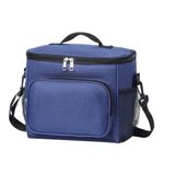 Bolsa Térmica Marmita Lancheira Multiuso Alça Trabalho Academia Azul