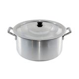 Caçarola Hotel Panela Industrial Em Alumínio Tampa 30cm 15l