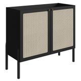 Balcão Aparador Buffet Cantinho Do Café Pés Madeira Arlo A10 Nero/preto - Mpozenato