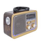 Rádio Vintage Retrô Am/fm Som Potente Portátil Recarregável Pilhas Usb/ Tf/ Sw 3 Bandas