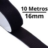 10 Metros De Fita Fecho De Contato Com Adesivo 16mm Largura