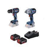 Combo 18v Bosch Gsb18v-90 + Gds18v-450 + 2bat 4a + Carreg