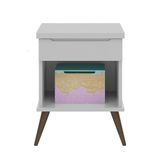 Mesa De Cabeceira Infantil Com 1 Gaveta Melinda Cinza - Phoenix