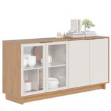 Balcão Aparador Buffet Vicky C05 Freijó/off White - Mpozenato