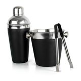 Kit Conjunto Bar 3 Peças Coqueteleira Balde Pegador Inox