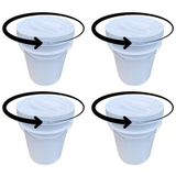 Balde Plástico 20l Tampa Rosqueavel Para Alcool - Kit 4 Pçs