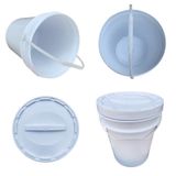 Balde Para Shampoo De 20 L E Tampa Rosca - Kit 4 Pçs