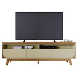 Rack Bancada De Tv 75 Pol 200cm Celina Z10 Cumaru/opala - Mpozenato