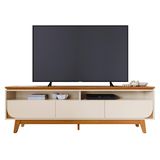 Rack Bancada De Tv 75 Pol 200cm Celina Z10 Off/cinamomo - Mpozenato