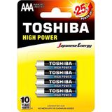 Pilha Toshiba Alcalina Aaa 1,5v 4 Unidades