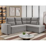 Sofá De Canto Tamanho 220cm X 176cm Arruba Cinza