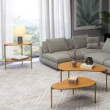 Mesa Canto Orgânica 60cmx60cmx45 Cm Freijó