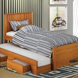 Cama Solteiro Milano Com Auxiliar, Para Colchão No Tamanho 88x138 Cm Cinamomo
