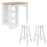 Bancada Cozinha Gourmet Com 2 Banquetas Cd-1022 Branco